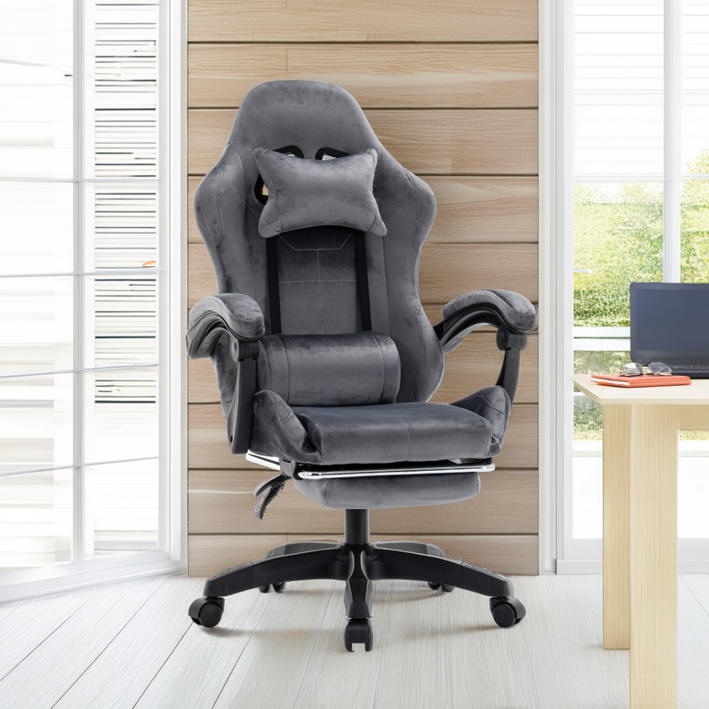 Kancelářské/herní křeslo, šedá, LOPES