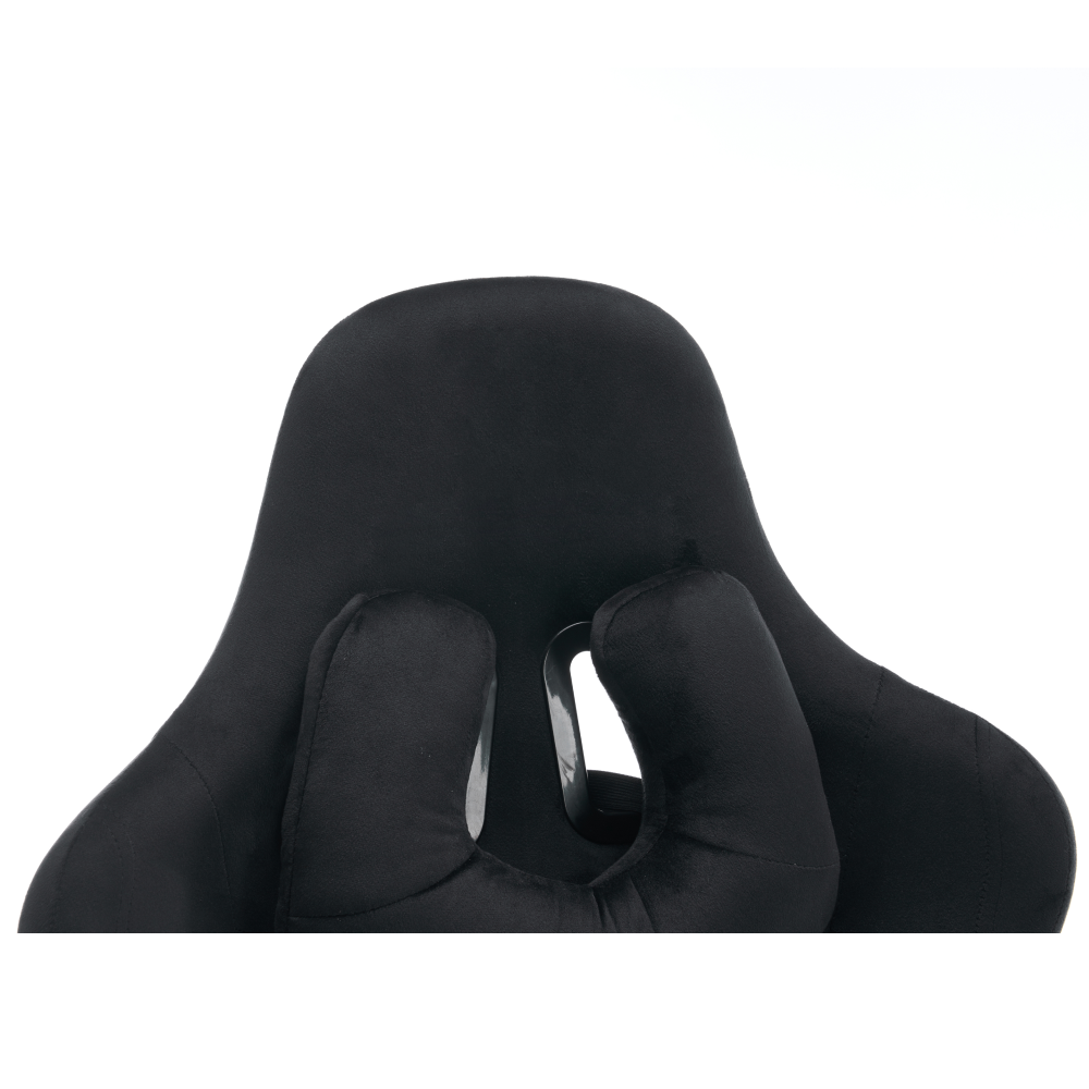 Kancelářské/herní křeslo, černá Velvet látka, SALOP