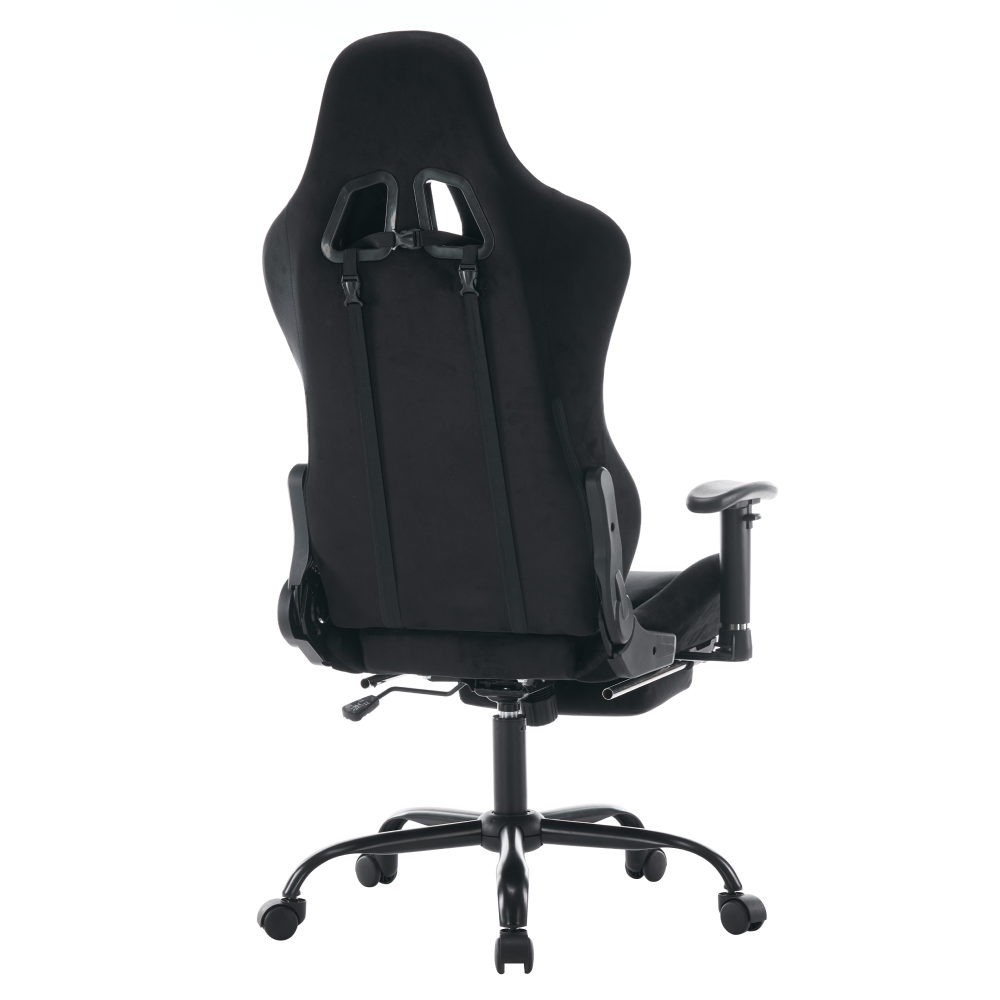 Kancelářské/herní křeslo, černá Velvet látka, SALOP