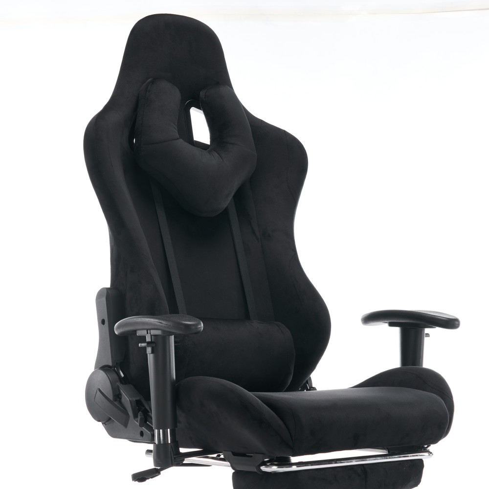 Kancelářské/herní křeslo, černá Velvet látka, SALOP