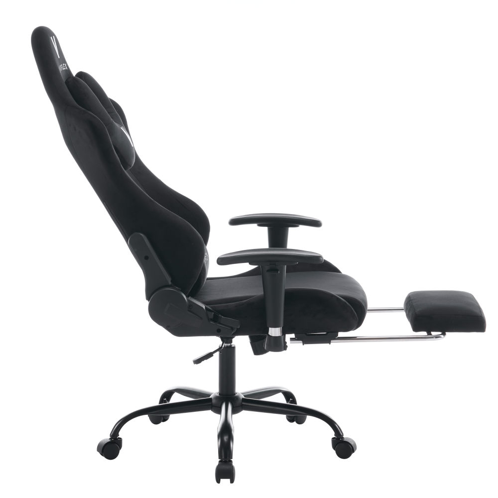 Kancelářské/herní křeslo, černá Velvet látka, SALOP