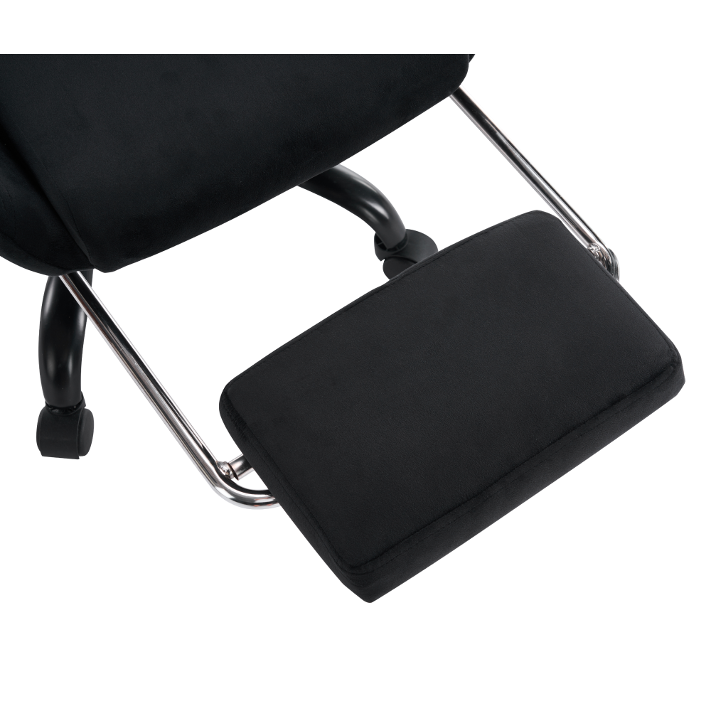 Kancelářské/herní křeslo, černá Velvet látka, SALOP