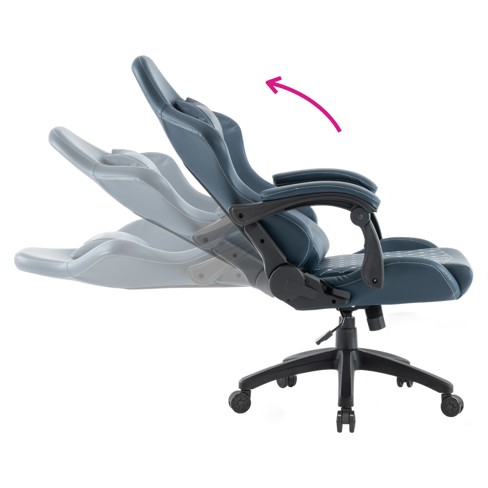 Kancelářské/herní křeslo, modrá, SAMIE