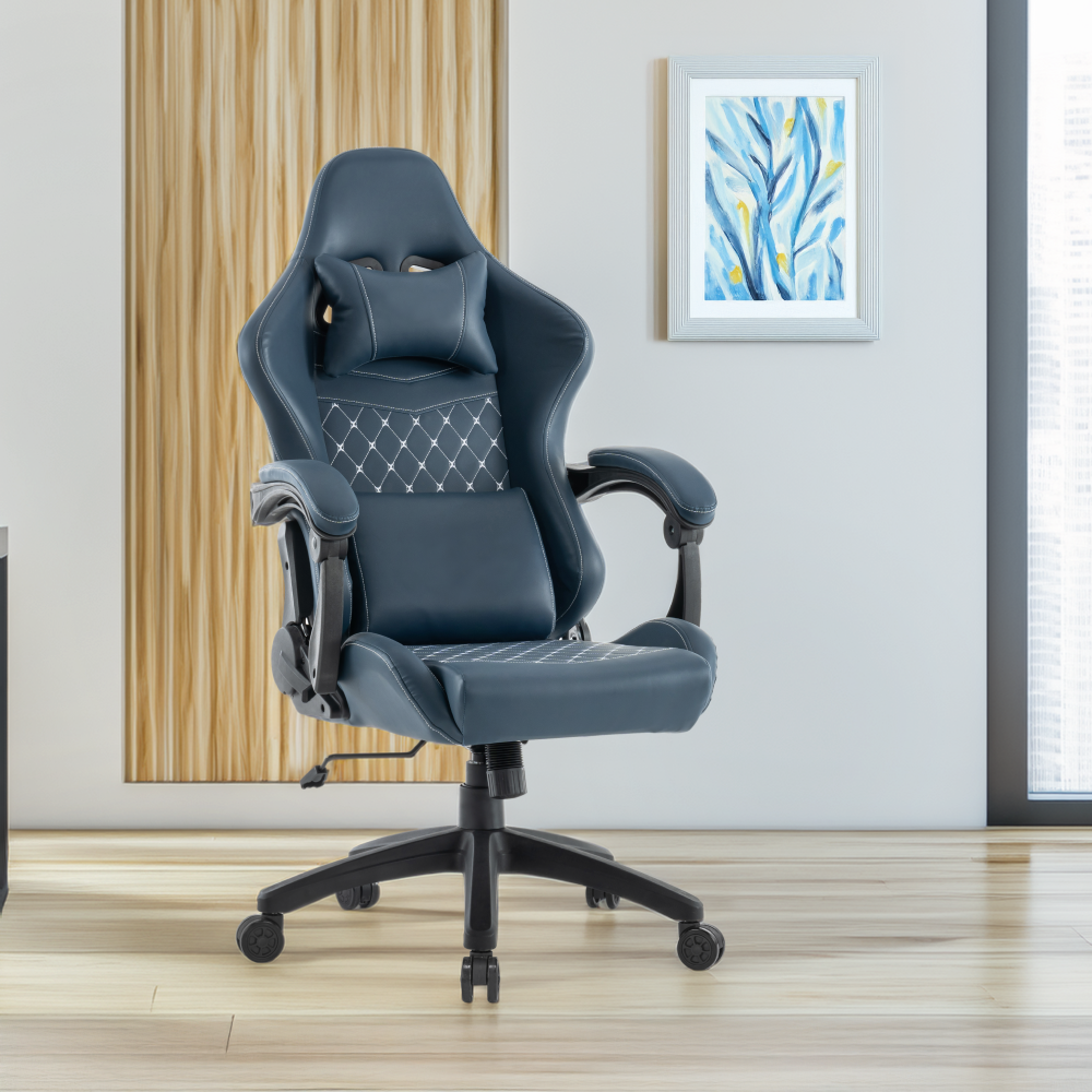 Kancelářské/herní křeslo, modrá, SAMIE