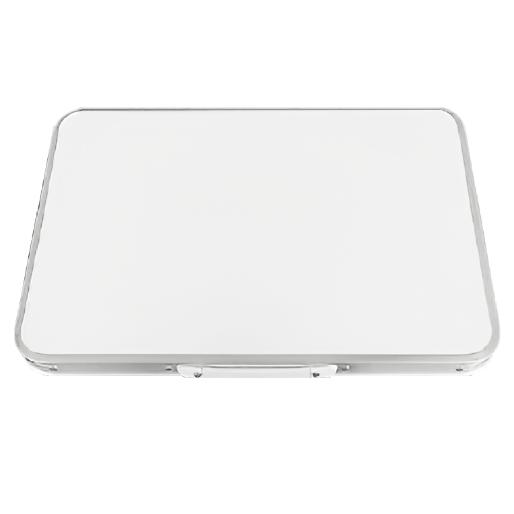 Skládací kempinkový stůl, 60 cm, hliník/MDF, KEPI TYP 2