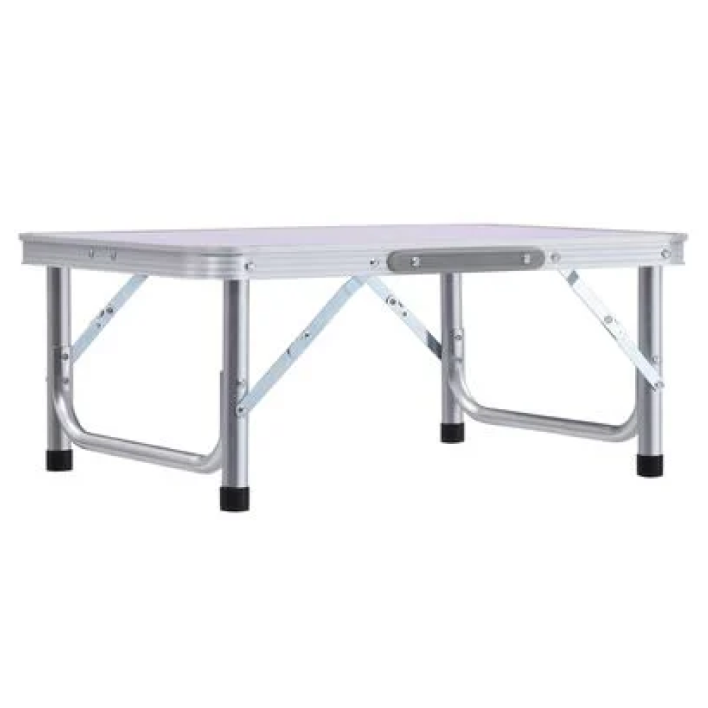 Skládací kempinkový stůl, 60 cm, hliník/MDF, KEPI TYP 2