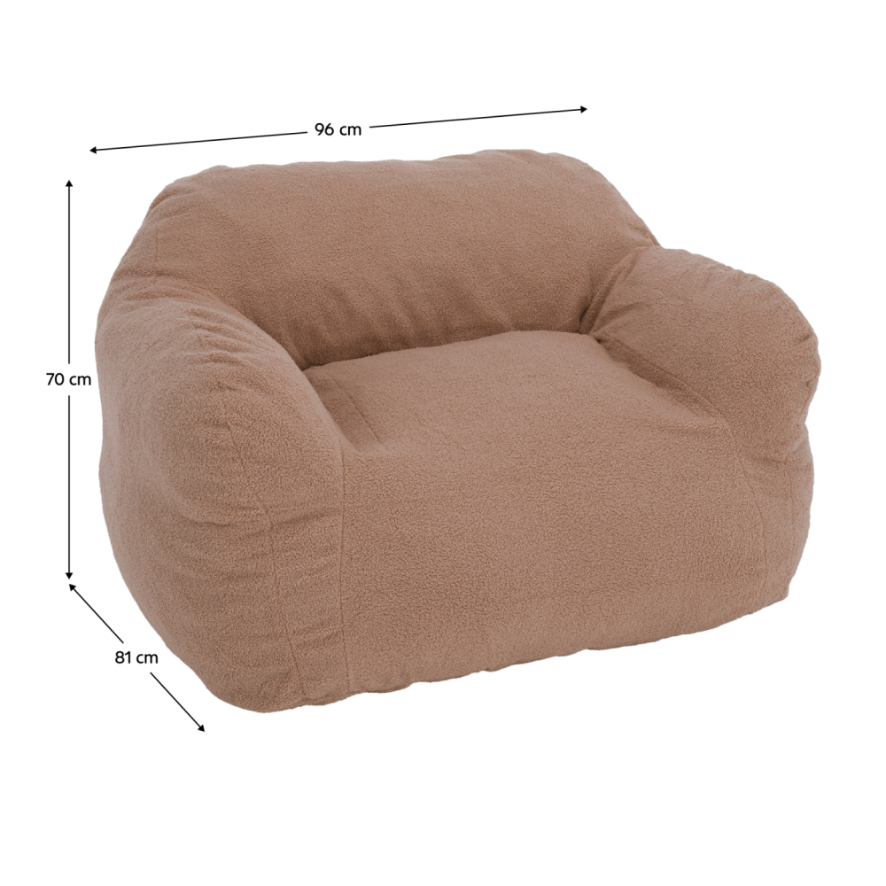 Sedací vak, světlehnědá, FUFY