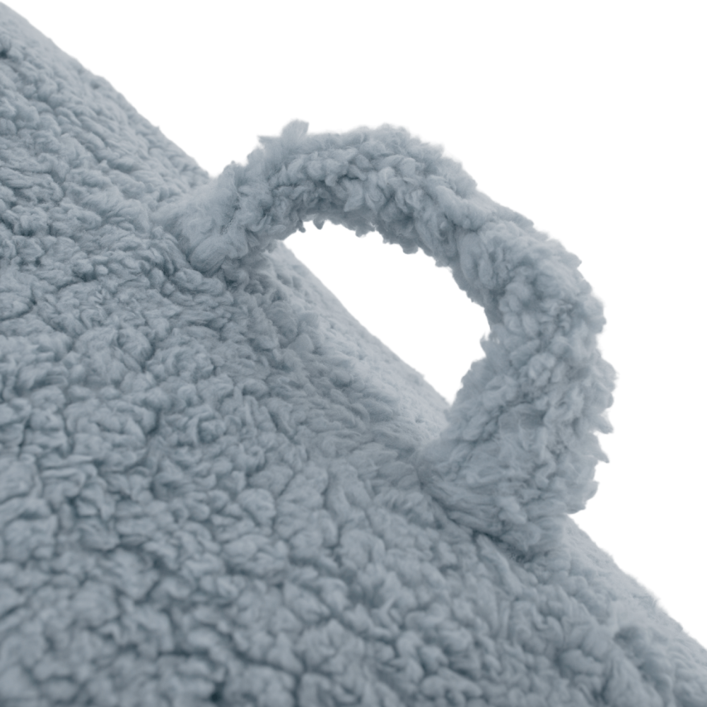 Sedací vak, světlešedá kožešina, JAMO