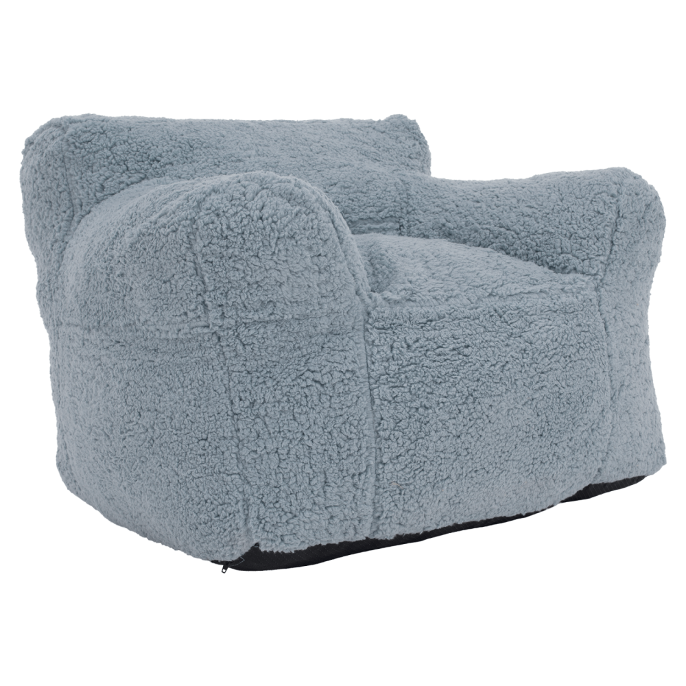 Sedací vak, světlešedá kožešina, JAMO