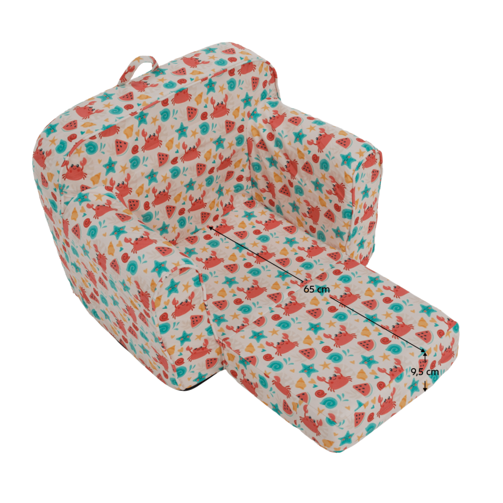 Rozkládací sedací vak, mix barev, KIDY