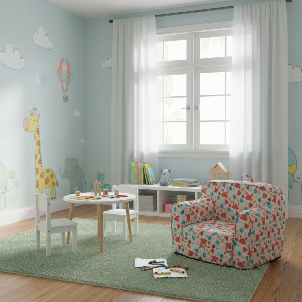 Rozkládací sedací vak, mix barev, KIDY