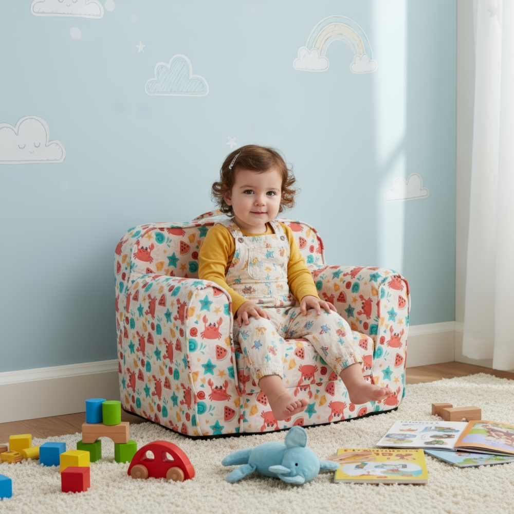 Rozkládací sedací vak, mix barev, KIDY