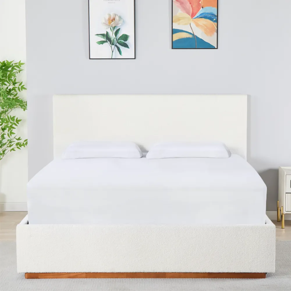 Postel s roštem a úložným prostorem, 180x200, bílá, NUVOLA