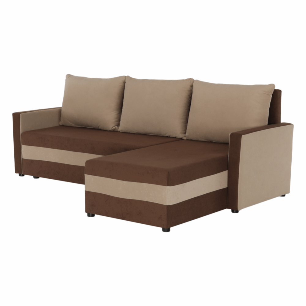 Univerzální sedací souprava, hnědá/béžová, PAULITA NEW