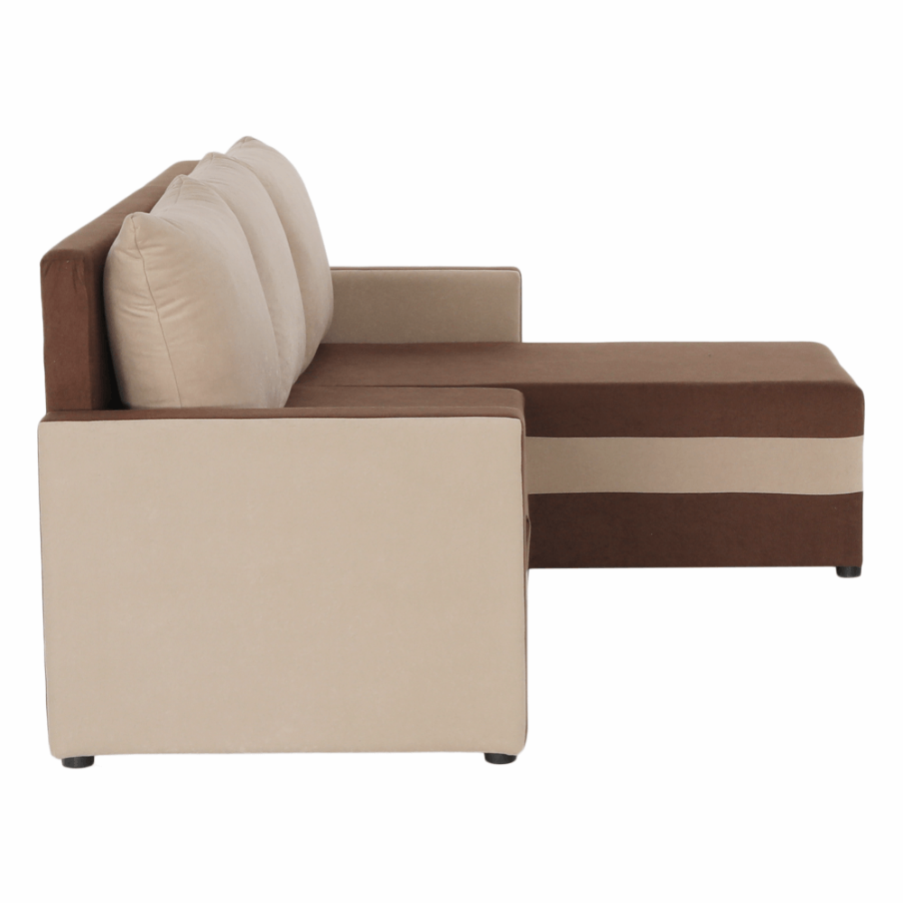 Univerzální sedací souprava, hnědá/béžová, PAULITA NEW