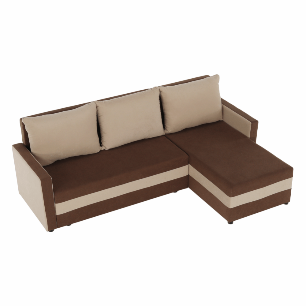 Univerzální sedací souprava, hnědá/béžová, PAULITA NEW