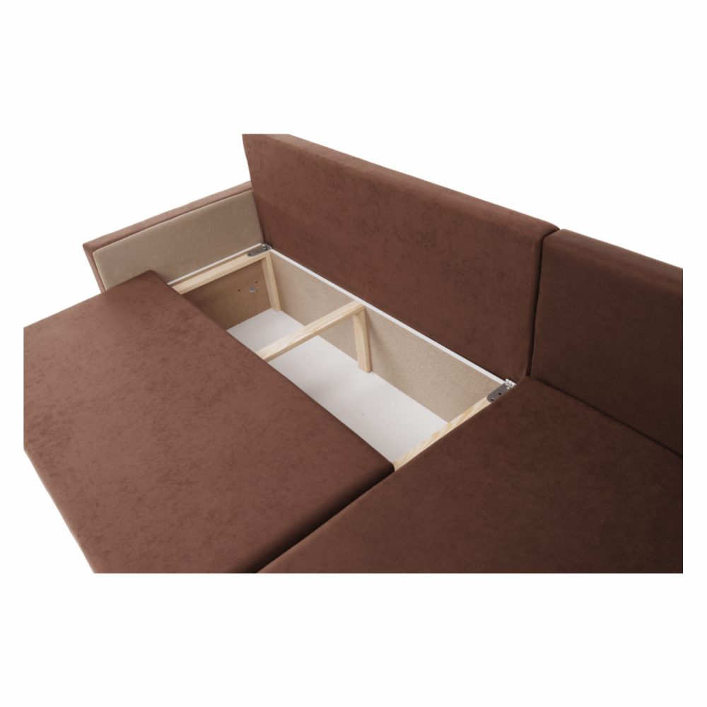 Univerzální sedací souprava, hnědá/béžová, PAULITA NEW