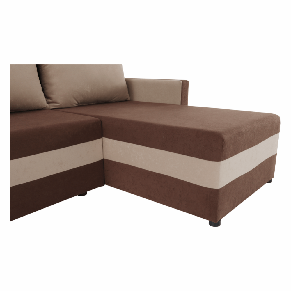 Univerzální sedací souprava, hnědá/béžová, PAULITA NEW