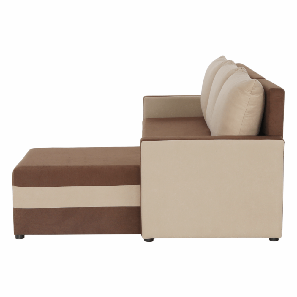 Univerzální sedací souprava, hnědá/béžová, PAULITA NEW