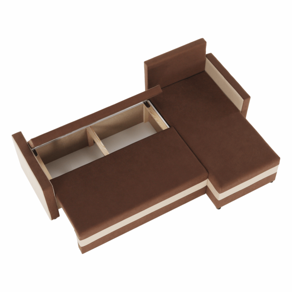 Univerzální sedací souprava, hnědá/béžová, PAULITA NEW