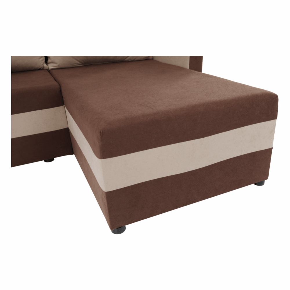 Univerzální sedací souprava, hnědá/béžová, PAULITA NEW