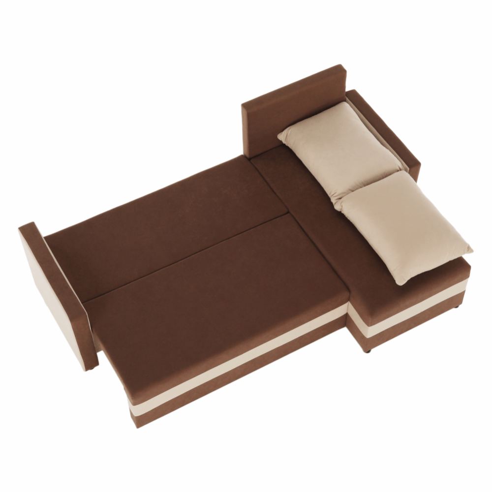 Univerzální sedací souprava, hnědá/béžová, PAULITA NEW