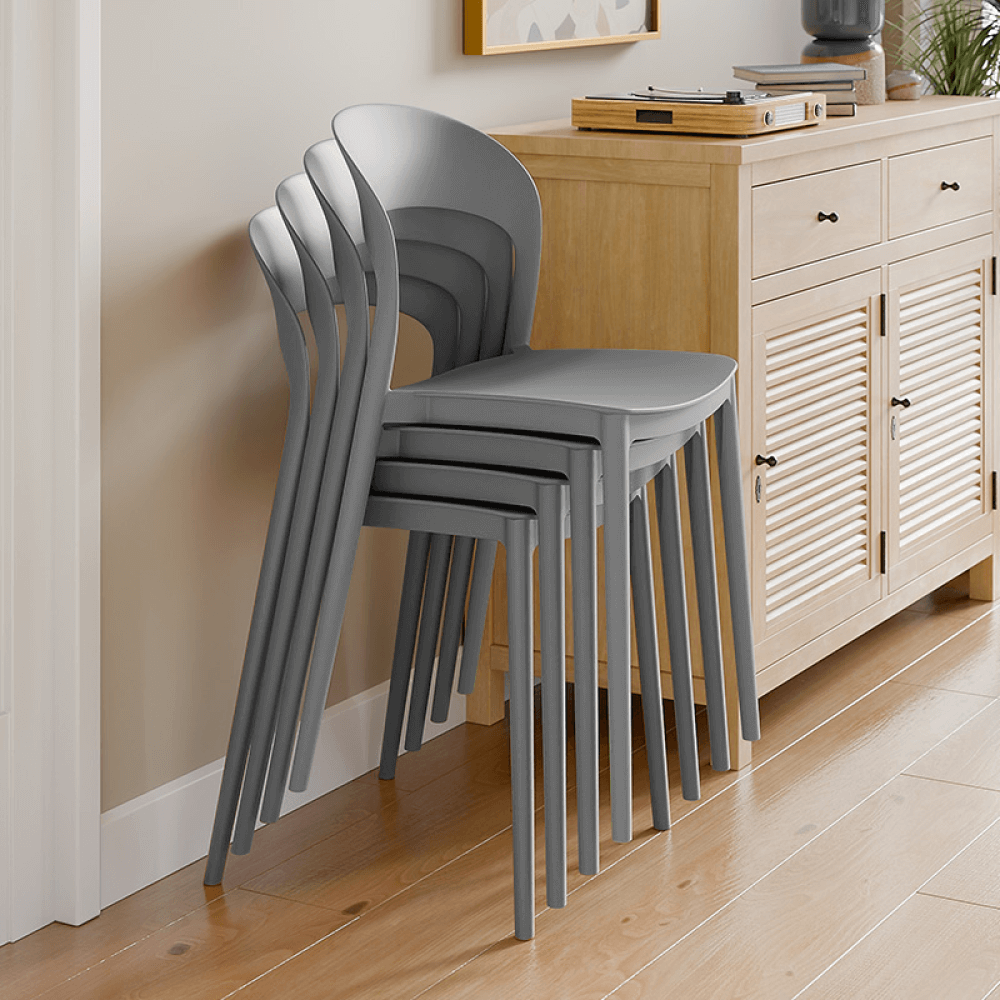 Stohovatelná židle, šedá, RADANA NEW