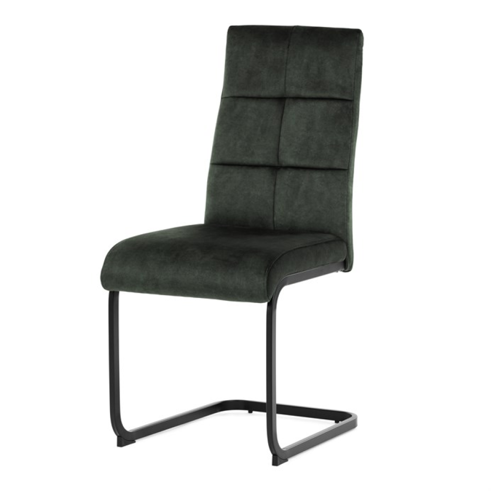 DCL-D1275 GRN4 - Jídelní židle, zelená, samet vintage, DCL-D1275 GRN4