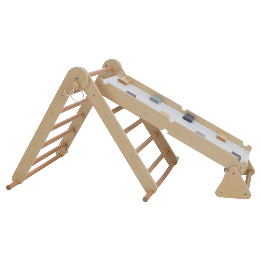 Montessori Piklerové trojúhelník 3v1, přírodní/mix barev, OPRIN