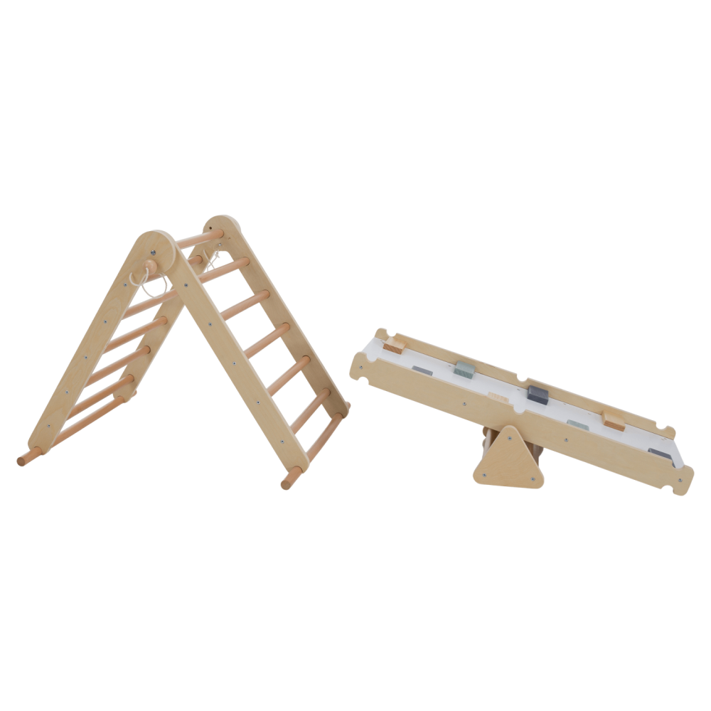 Montessori Piklerové trojúhelník 3v1, přírodní/mix barev, OPRIN