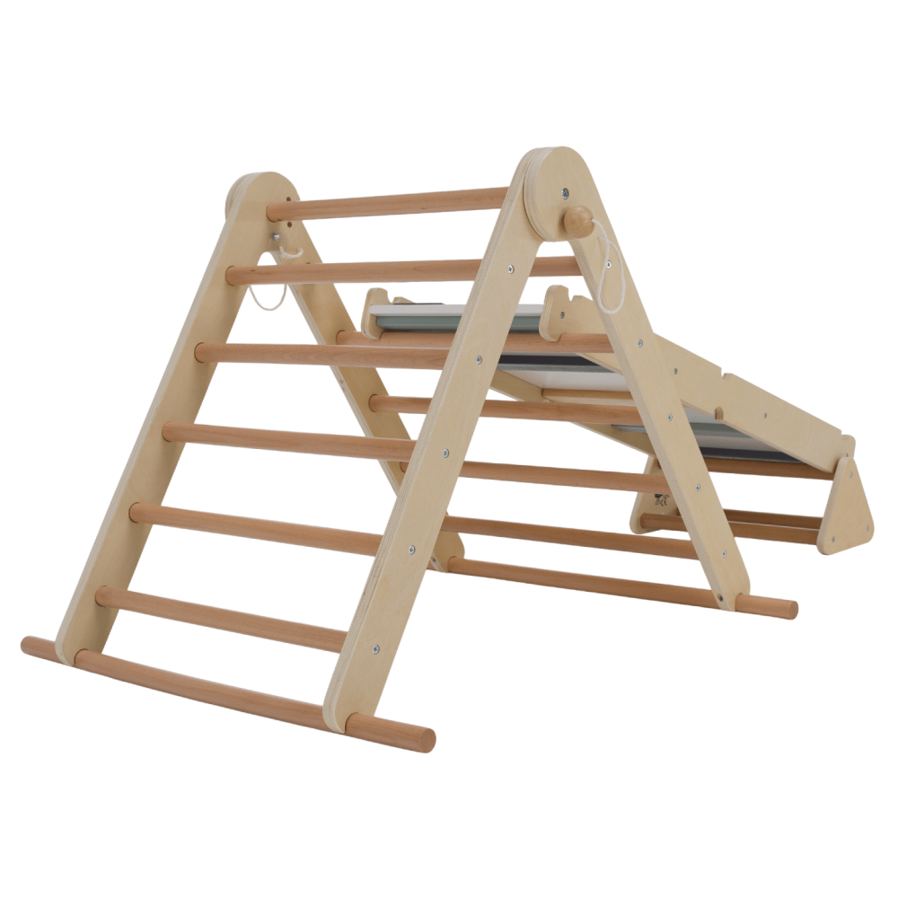 Montessori Piklerové trojúhelník 3v1, přírodní/mix barev, OPRIN