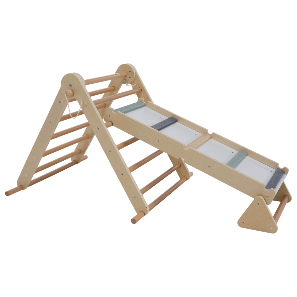 Montessori Piklerové trojúhelník 3v1, přírodní/mix barev, OPRIN