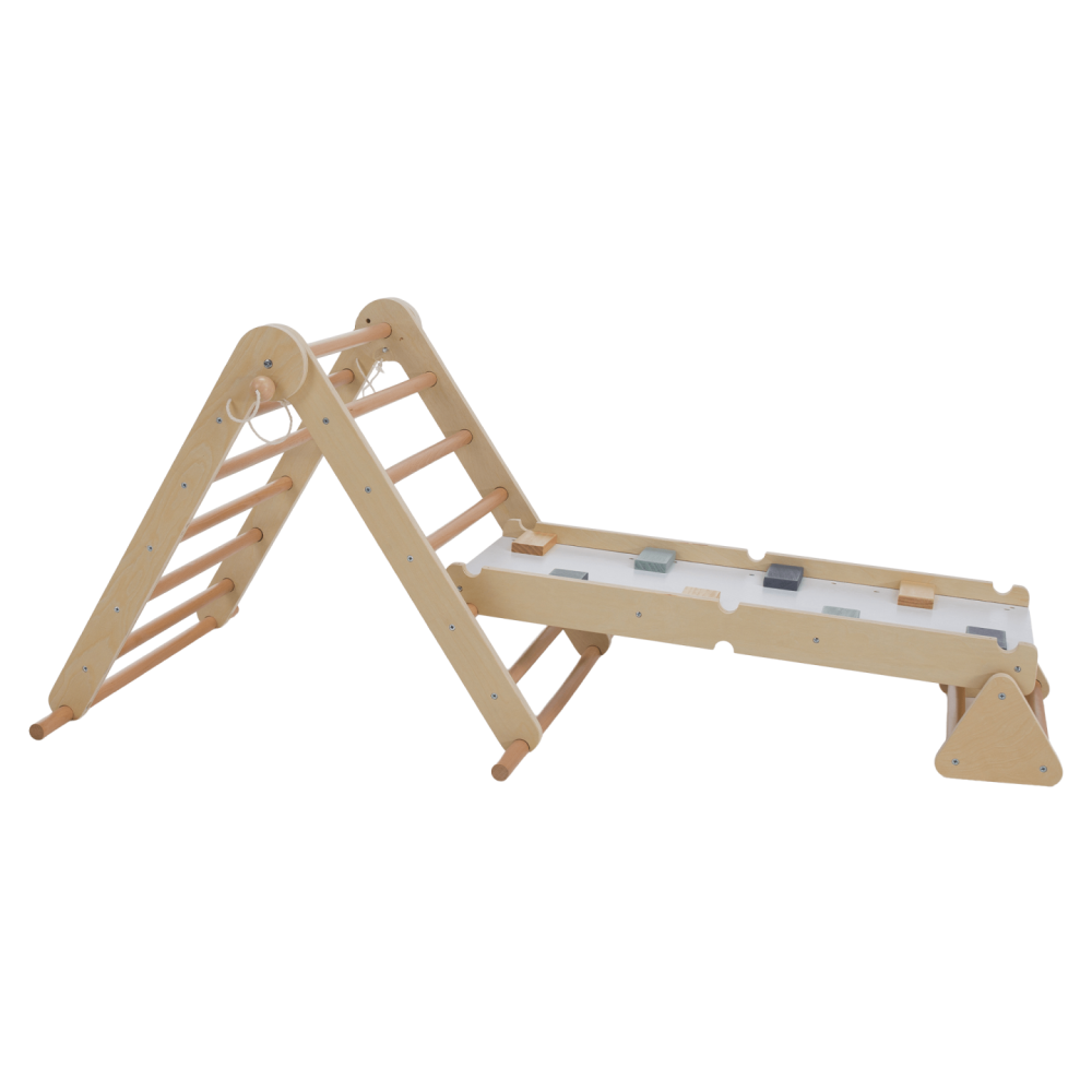 Montessori Piklerové trojúhelník 3v1, přírodní/mix barev, OPRIN