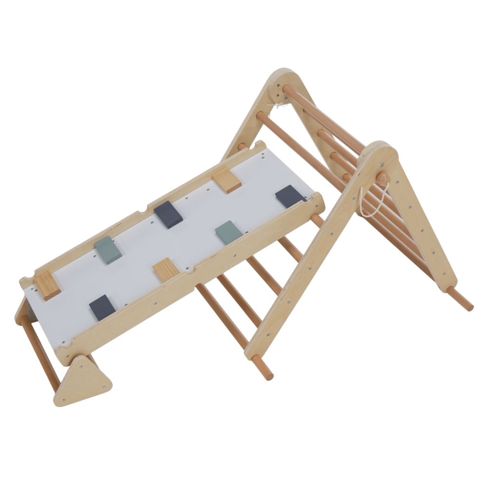 Montessori Piklerové trojúhelník 3v1, přírodní/mix barev, OPRIN