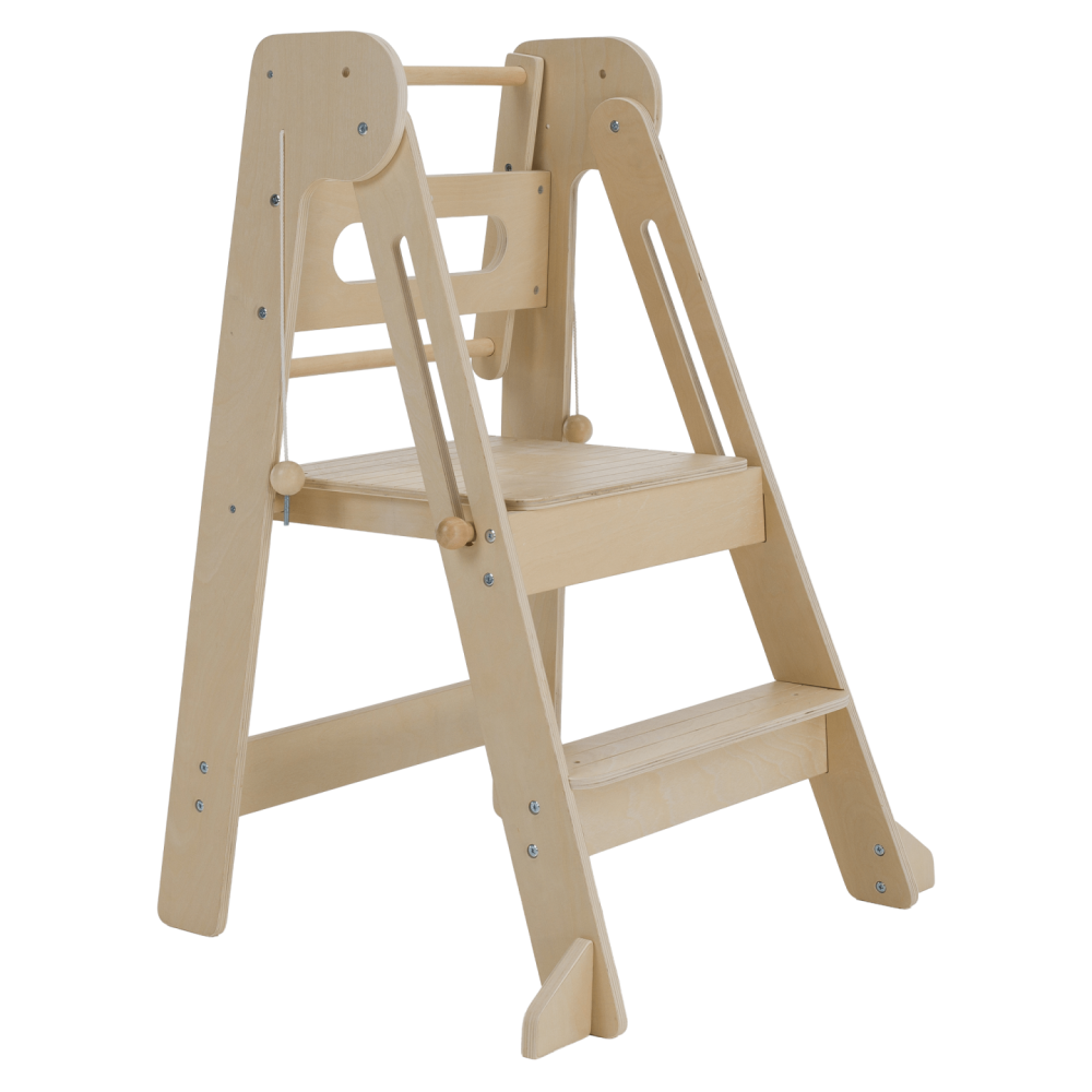 Montessori skládací učící věž, přírodní, URIAN