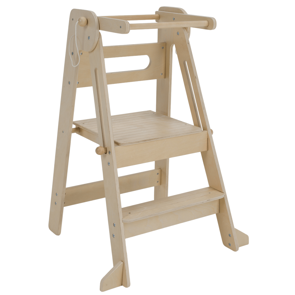 Montessori skládací učící věž, přírodní, URIAN