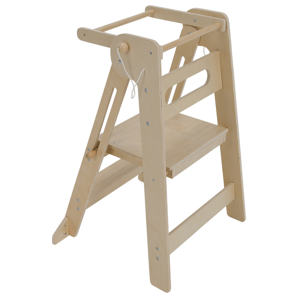 Montessori skládací učící věž, přírodní, URIAN