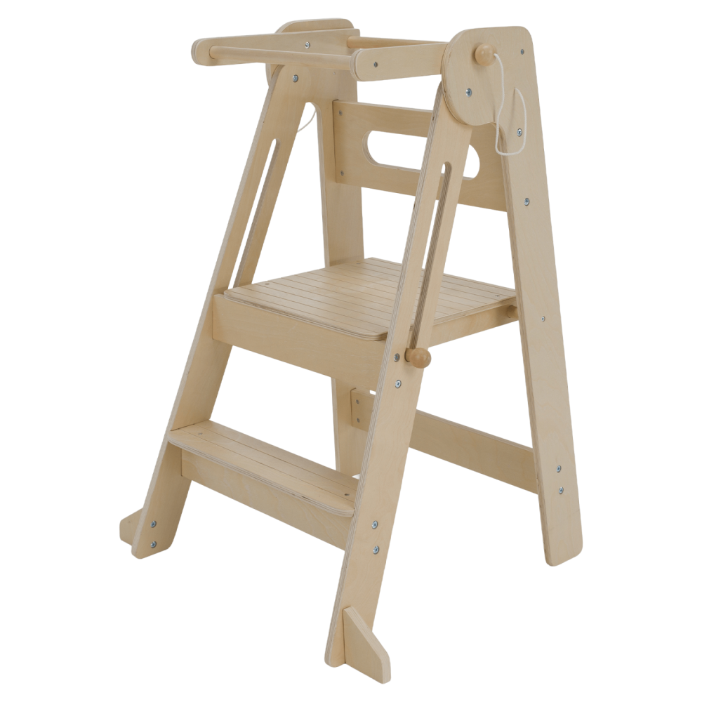 Montessori skládací učící věž, přírodní, URIAN