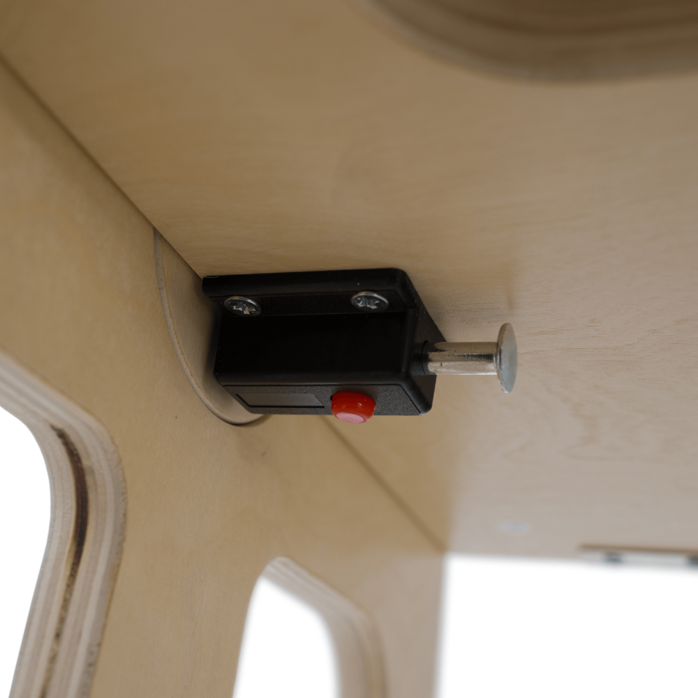 Montessori učící věž 3v1 s tabulí, přírodní, MAGAN