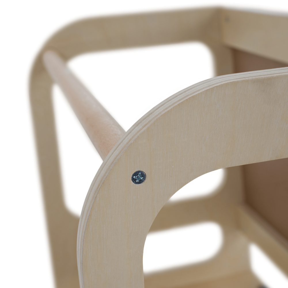 Montessori učící věž 3v1 s tabulí, přírodní, MAGAN