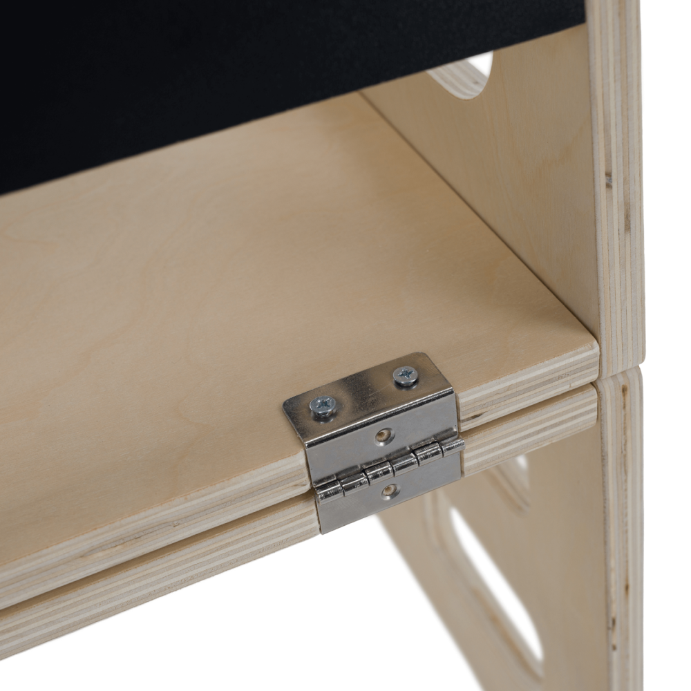 Montessori učící věž 3v1 s tabulí, přírodní, MAGAN