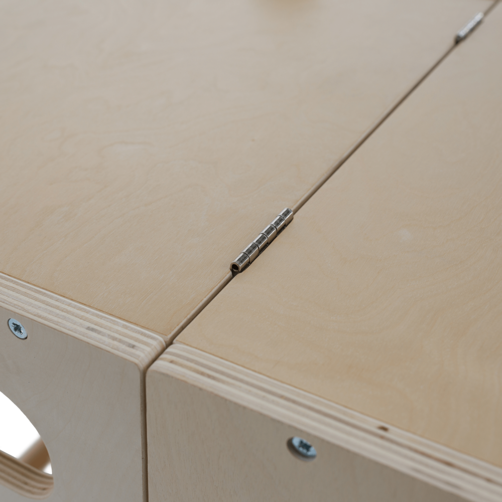 Montessori učící věž 3v1 s tabulí, přírodní, MAGAN