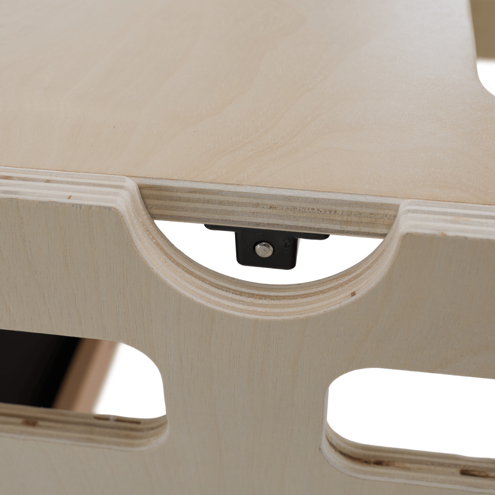 Montessori učící věž 3v1 s tabulí, přírodní, MAGAN