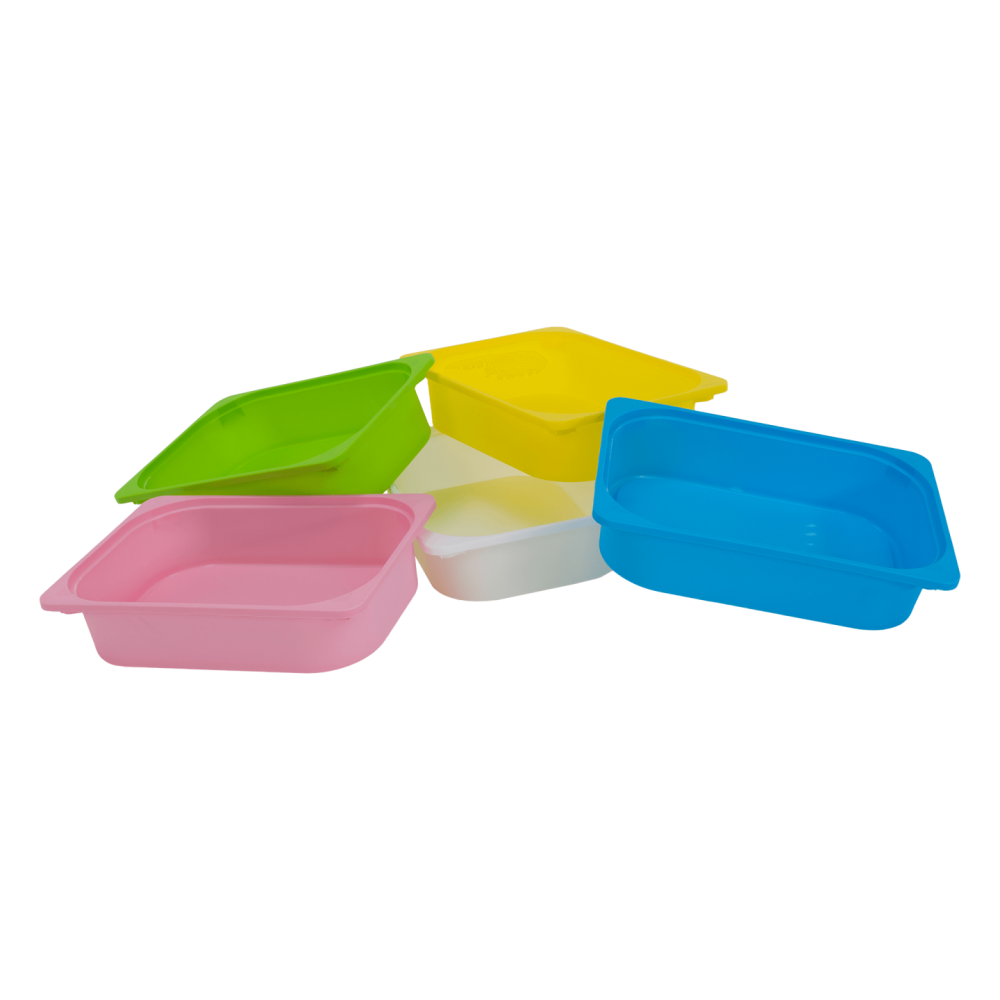 Organizér s úložnými boxy, bílá/mix barev, TRIMAL