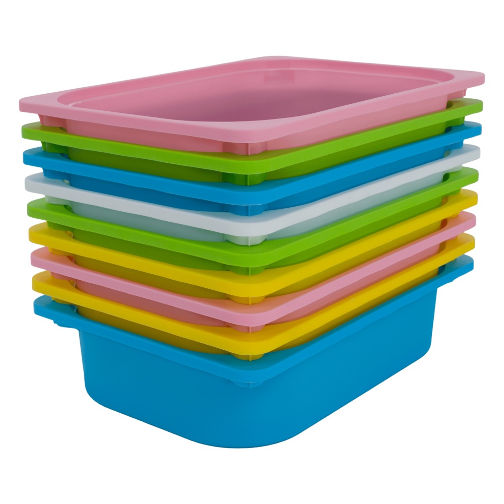 Organizér s úložnými boxy, bílá/mix barev, TRIMAL