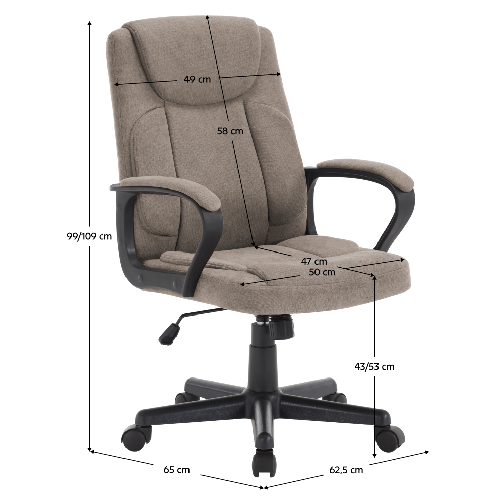 Kancelářské křeslo, hnědá, ULGER