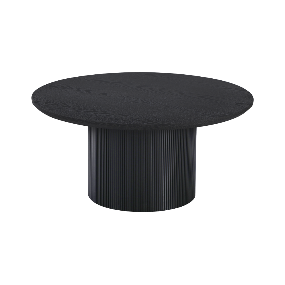 Konferenční stolek, černá, průměr 80 cm, MAHIR TYP 2