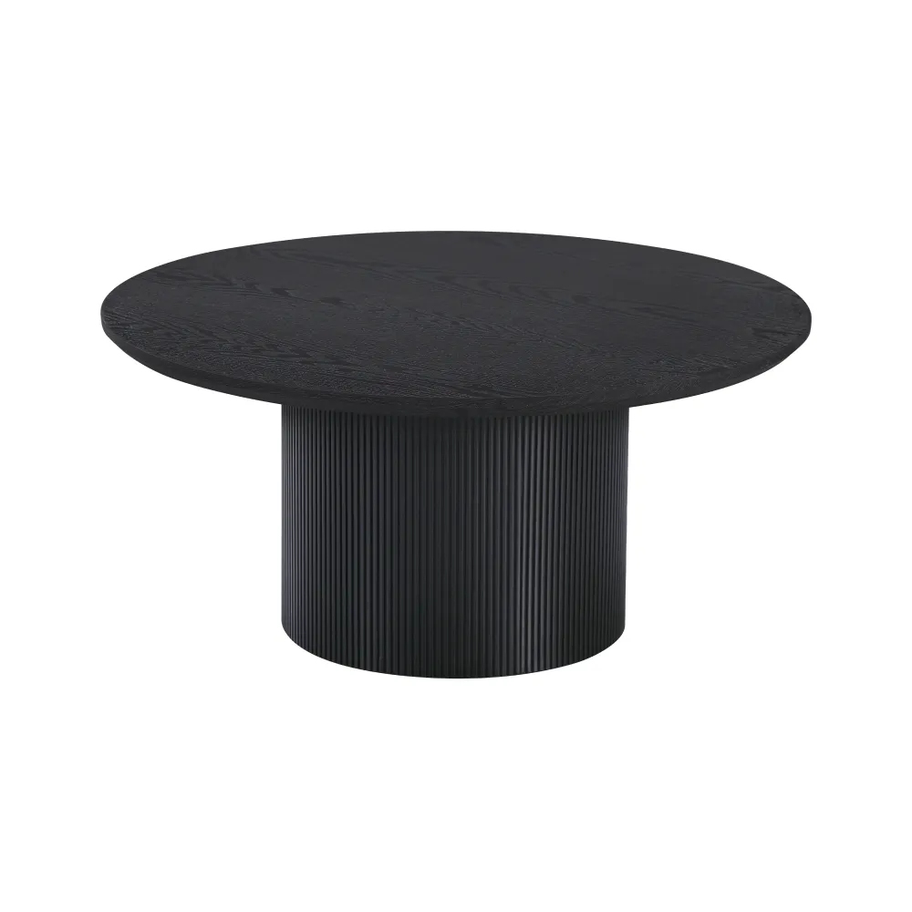 Konferenční stolek, černá, průměr 80 cm, MAHIR TYP 2