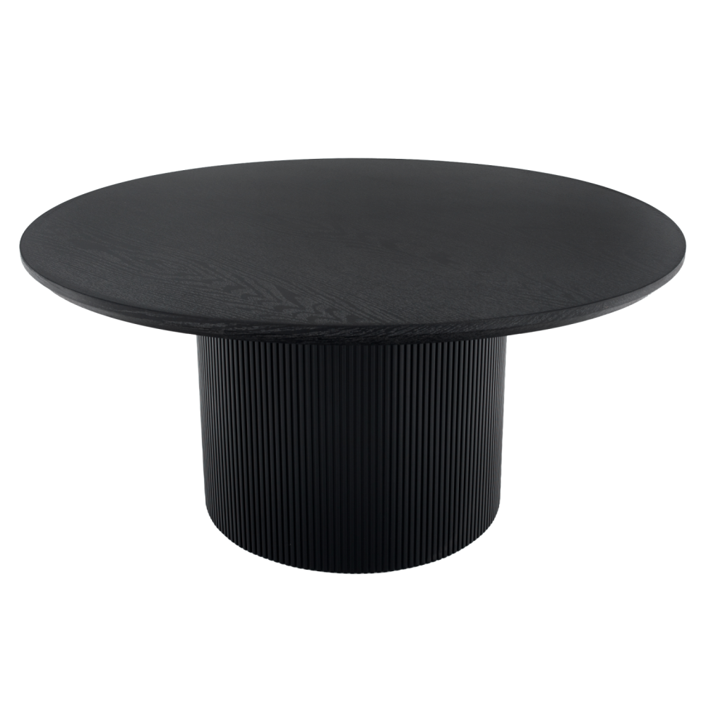 Konferenční stolek, černá, průměr 80 cm, MAHIR TYP 2