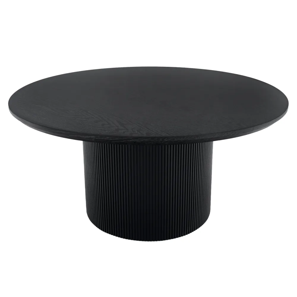 Konferenční stolek, černá, průměr 80 cm, MAHIR TYP 2